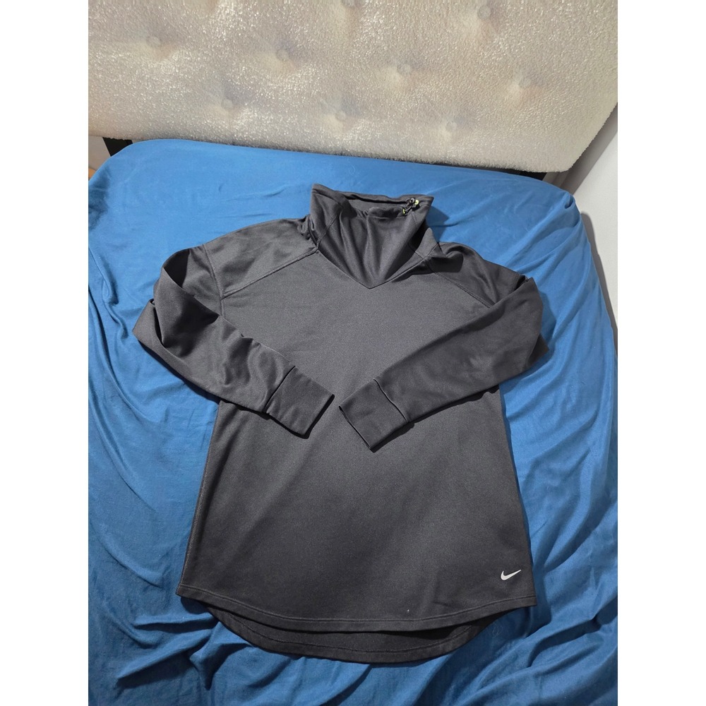 Nike Dri-FIT Black Cowl Neck Running Top Long Sleeve Pullover Small